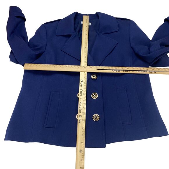 Tahari by Arthur S. Levine Peacoat Jacket Women's Size 16 Blue Double Breasted - Picture 3 of 16